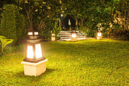 photo of landscape lighting project